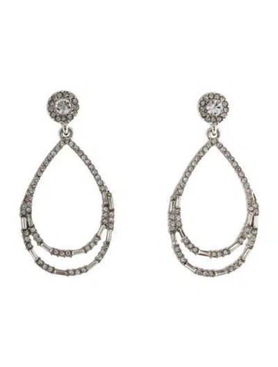 Pre-owned Givenchy Crsytal Drop Earrings In Multicolor