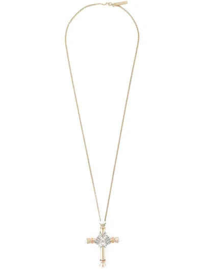 Givenchy Crucifix Pendant Necklace In Gold