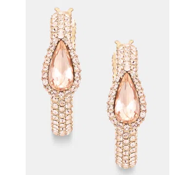 Givenchy Crystal 26mm Pear Hoop Earrings In Gold