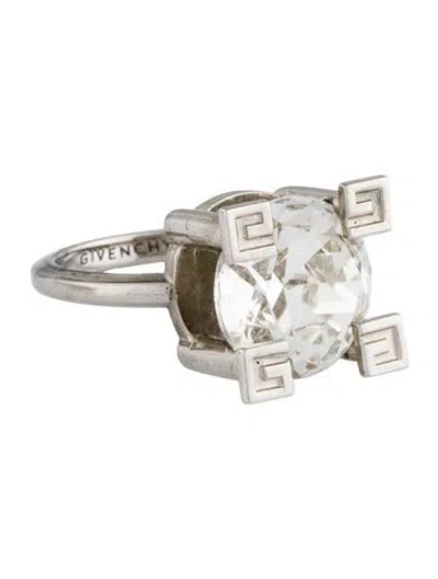 Pre-owned Givenchy Crystal 4g Claw Cocktail Ring In Multi