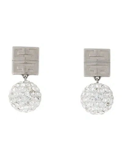 Pre-owned Givenchy Crystal 4g Drop Earrings In Multicolor
