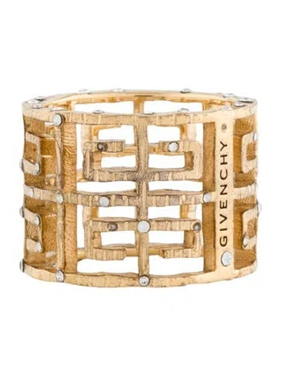 Pre-owned Givenchy Crystal 4g Ring In Multi
