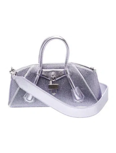 Pre-owned Givenchy Crystal Antigona Mini In Purple