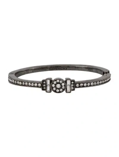 Pre-owned Givenchy Crystal Bangle Bracelet, 7" In Multi