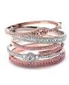 Givenchy Crystal Bangle Collection In Silver