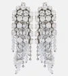 Givenchy Crystal Bow Drop Earrings In Silver