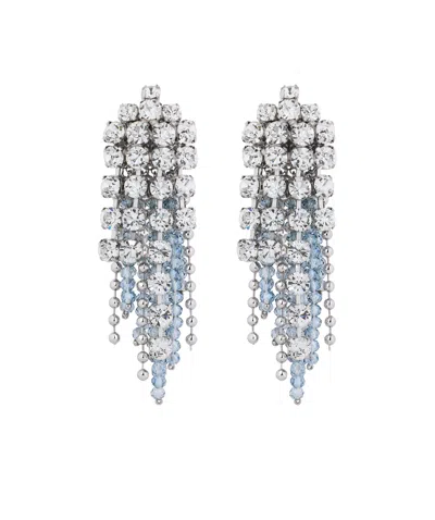 Givenchy Crystal Bow Earrings In Gray