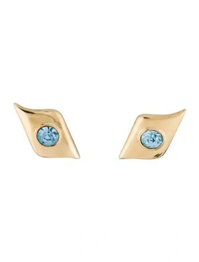 Pre-owned Givenchy Crystal Clip-on Earrings In Multi