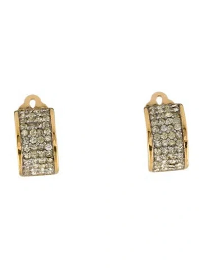 Pre-owned Givenchy Crystal Clip-on Earrings In Multi