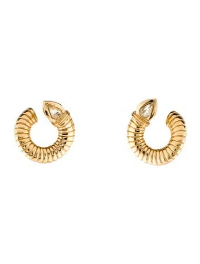 Pre-owned Givenchy Crystal Clip-on Earrings In Multi