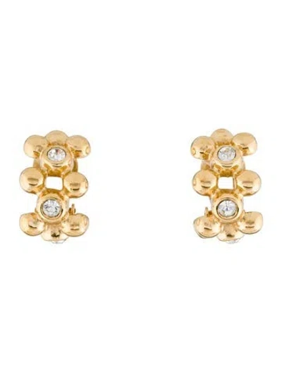 Pre-owned Givenchy Crystal Clip-on Earrings In Multicolor