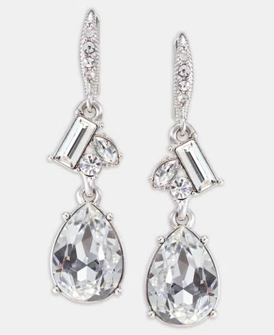 Givenchy Crystal Cluster Drop Earrings In Gray