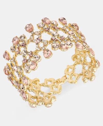 Givenchy Crystal Cluster Statement Bracelet In Gold
