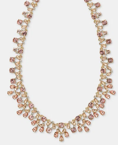 Givenchy Crystal Cluster Statement Necklace, 16" + 3" Extender In Gold