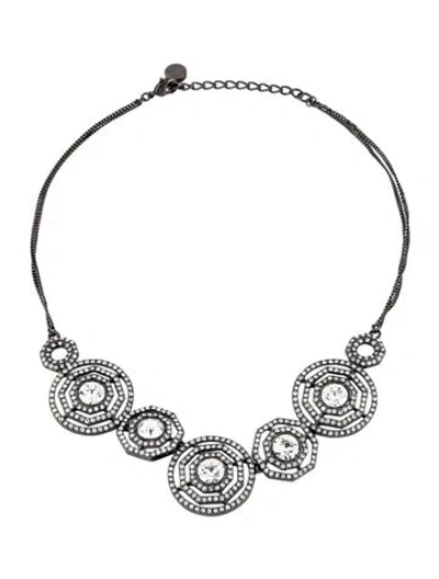 Pre-owned Givenchy Crystal Collar Necklace, 17.75" In Transparent