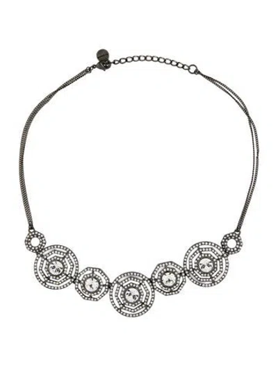 Pre-owned Givenchy Crystal Collar Necklace, 18" In Multi