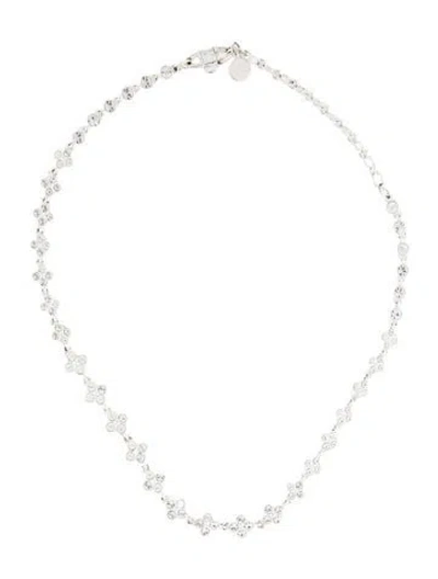 Pre-owned Givenchy Crystal Collar Necklace, 18.5" In Multi