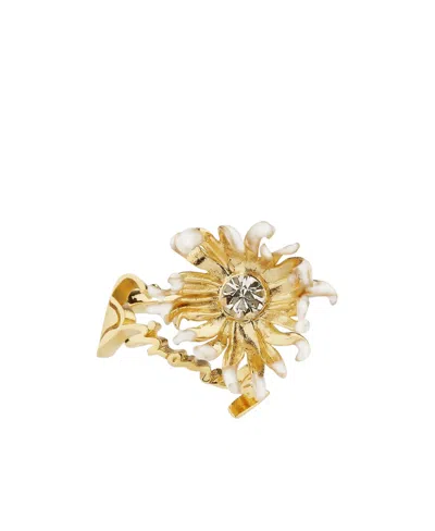 Givenchy Crystal Daisy Ring In Yellow