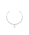 Givenchy Crystal Detail Necklace In White