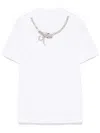 Givenchy Slim Fit T-shirt In Cotton With Crystals Snake In White