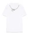 Givenchy Slim Fit T-shirt In Cotton With Crystals Snake In White