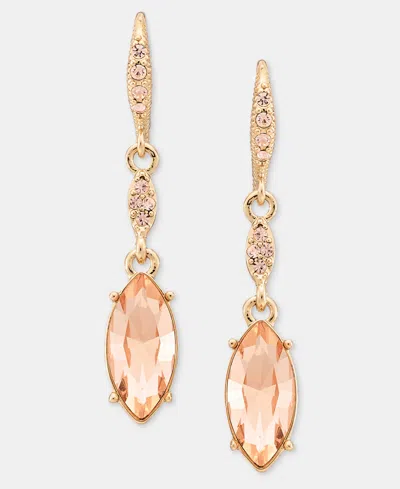 Givenchy Crystal Double Drop Earrings In Dark Pink