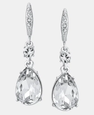 Givenchy Crystal Double Drop Earrings In Metallic