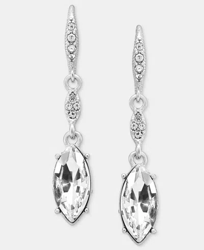 Givenchy Crystal Double Drop Earrings In White