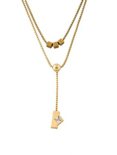 Pre-owned Givenchy Crystal Double Strand Necklace, 17.5" In Transparent