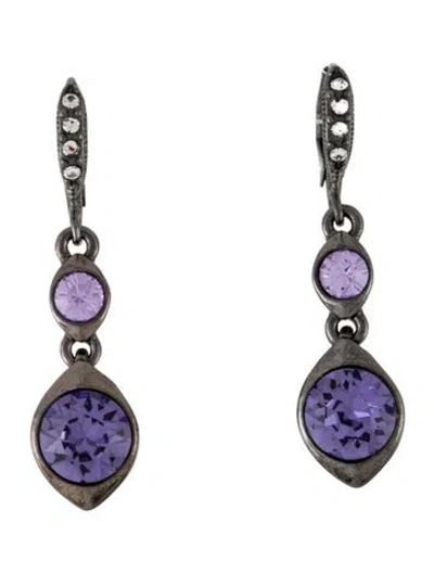 Pre-owned Givenchy Crystal Drop Earrings In Multi
