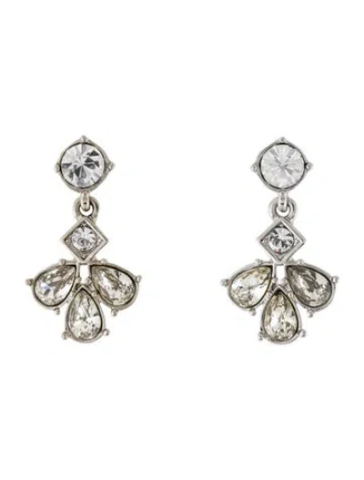 Pre-owned Givenchy Crystal Drop Earrings In Multicolor