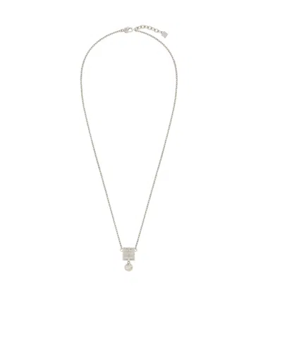 Givenchy Silver 4g Crystal Necklace In 040-silvery