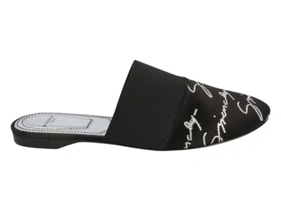 Pre-owned Givenchy Crystal Embellished Bedford Mules (women's) Sneakers In Black
