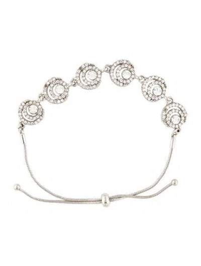 Pre-owned Givenchy Crystal Embellished Bracelet, 7.25" In Multicolor