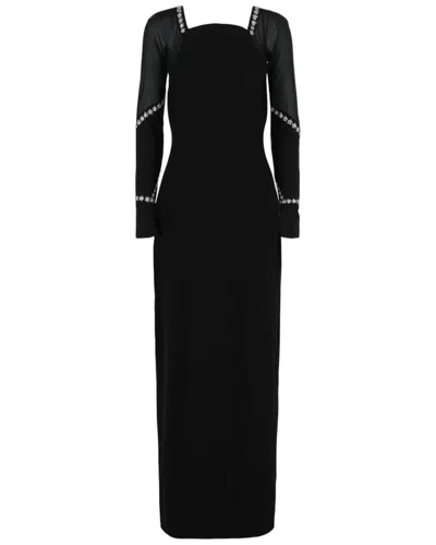 Givenchy Crystal Embellished Crepe Gown In Black