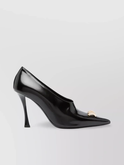 Givenchy Show Crystal Rings Leather Pumps In Black