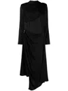 Givenchy Crystal-embellished Satin Midi Dress In Black
