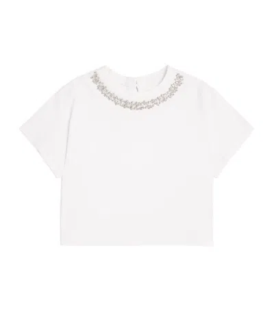 Givenchy Kids' Crystal-embellished T-shirt In White