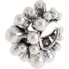 Givenchy Crystal Faux Pearl Ear Cuff In Silver
