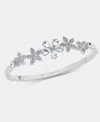Givenchy Crystal Flower Bangle Bracelet In White