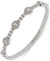 Givenchy Crystal Halo Station Bangle Bracelet In Silver