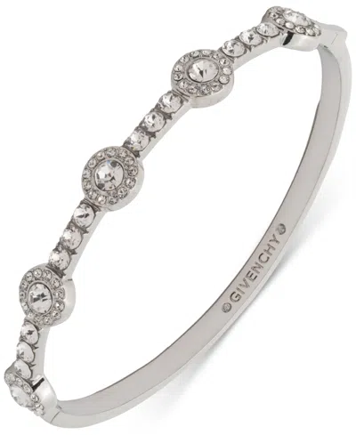 Givenchy Crystal Halo Station Bangle Bracelet In Metallic