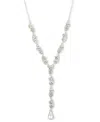 Givenchy Crystal Lariat Necklace, 16" + 3" Extender In Crystal Wh
