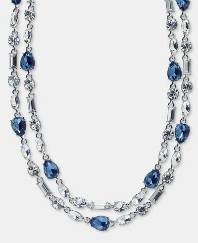 Givenchy Crystal Layered Collar Necklace, 16-1/4" + 3" Extender In Metallic