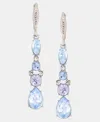 Givenchy Crystal Linear Drop Earrings In Blue