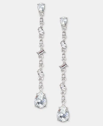 Givenchy Crystal Linear Drop Earrings In Gray