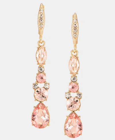 Givenchy Crystal Linear Drop Earrings In Pink