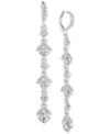 Givenchy Crystal Linear Drop Earrings In Silver