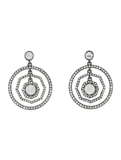Pre-owned Givenchy Crystal Orbit Drop Earrings In Multi