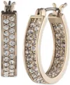 Givenchy Crystal Pave In & Out Extra Small Hoop Earrings, 0.48" In Gold